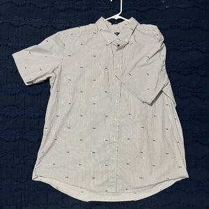 SHARKS! SHARKS!  MENS BUTTON DOWN SHIRT -